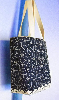 cube tote, navy